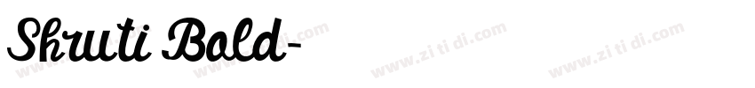 Shruti Bold字体转换